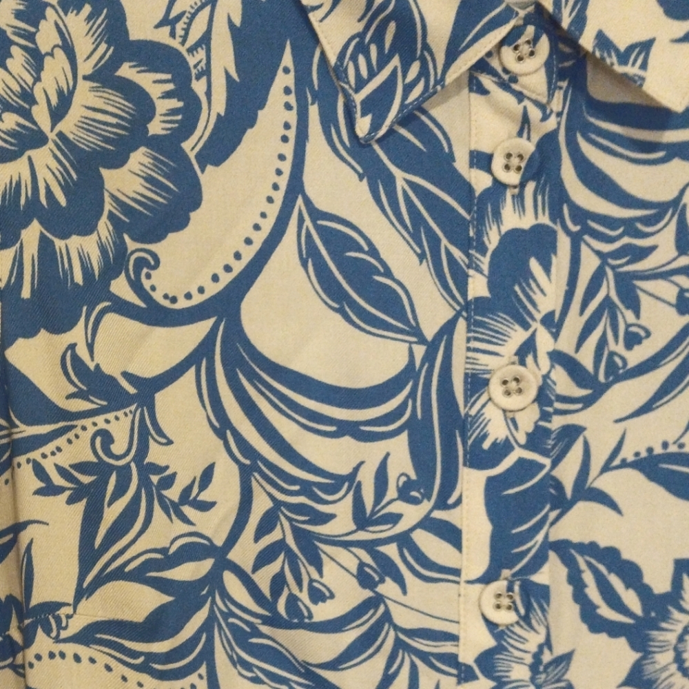 CAbi Blue and White Floral Mini Dress - Picture 7 of 7
